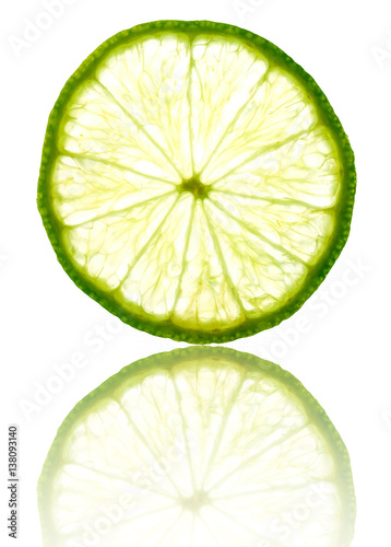 art background from sliced limes