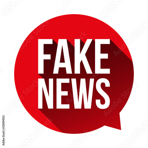 Fake News Warning speech bubble