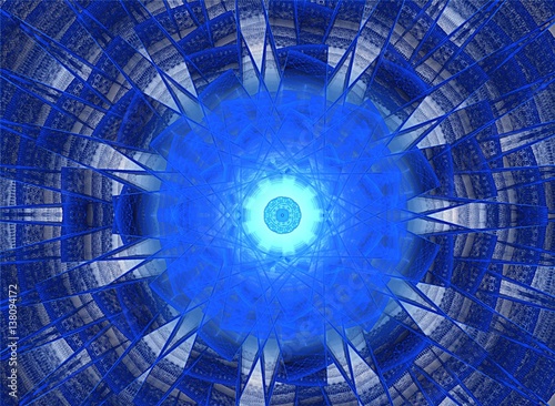 blue art a stairs  fractal