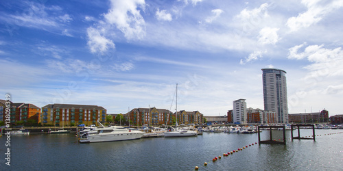 Maritime Quarter, Swansea, UK. Maritime Quarter is one of the marina in Swansea surrounding with apartments and flats photo