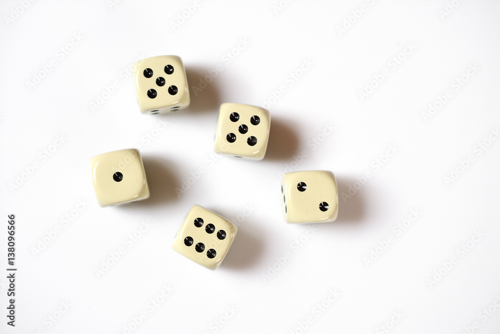 Gambling dices isolated on white background