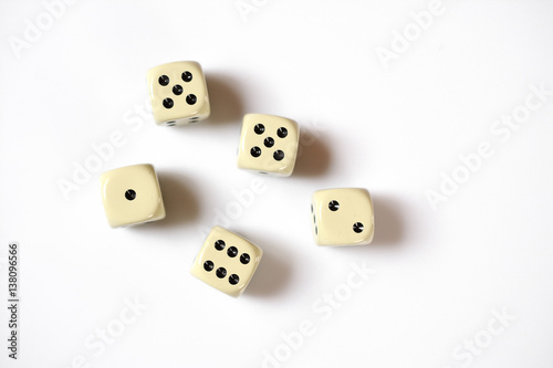 Gambling dices isolated on white background