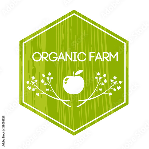 The logo for the farm, Apple, the cultivation of healthy food.