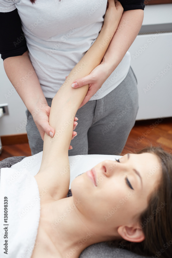 Fototapeta premium Spa massage for beautiful pretty woman