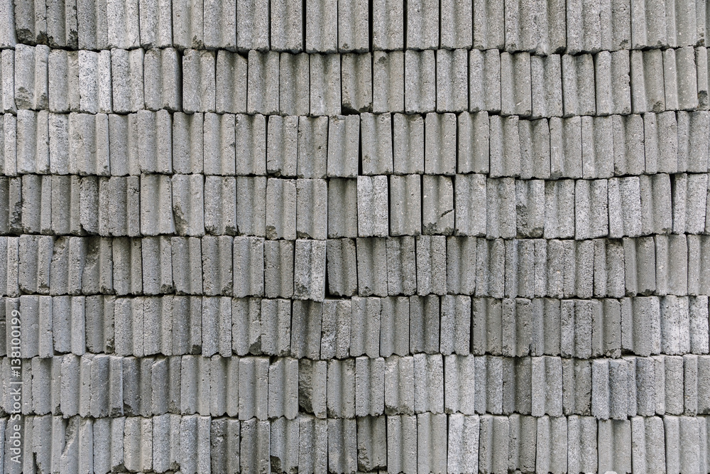 Construction Brick blocks stacked into a wall Construction Brick blocks stacked into a wall