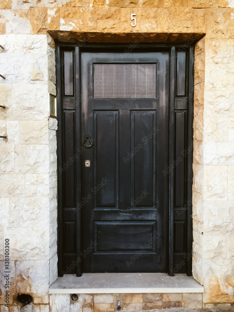 Abstract picture of old building door background retro
