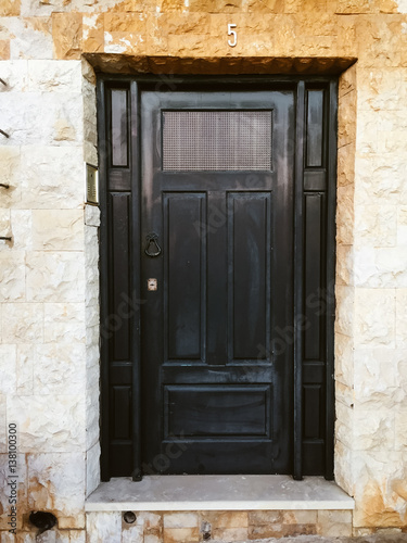 Abstract picture of old building door background retro