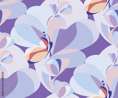 Vector illustration of repeating floral ornament