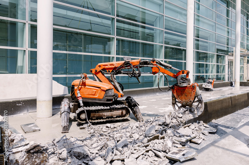 Robot Equipment is destroying the floor In construction zone