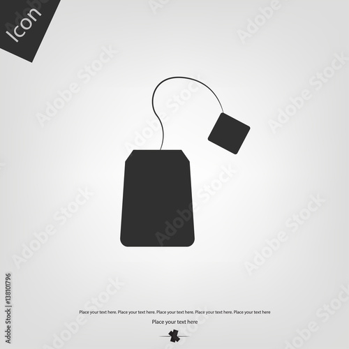 Tea bag vector icon