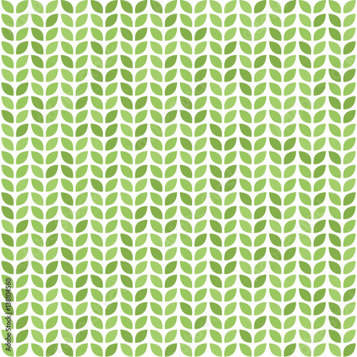 Seamless vector pattern with green leaves