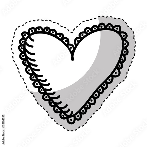 heart love card icon vector illustration design