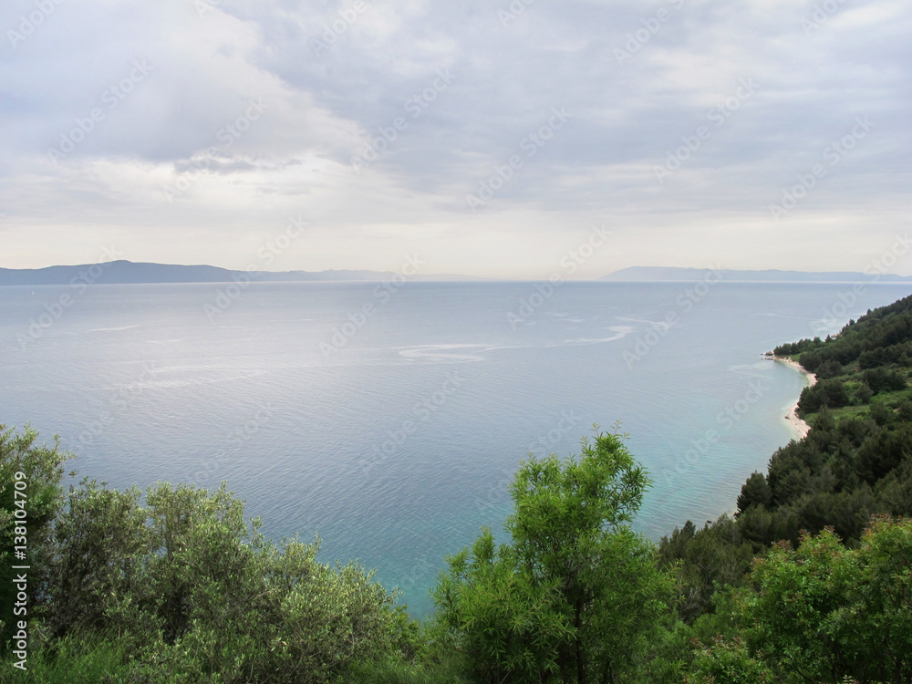 peaceful view of the Adriactic sea in Croatia