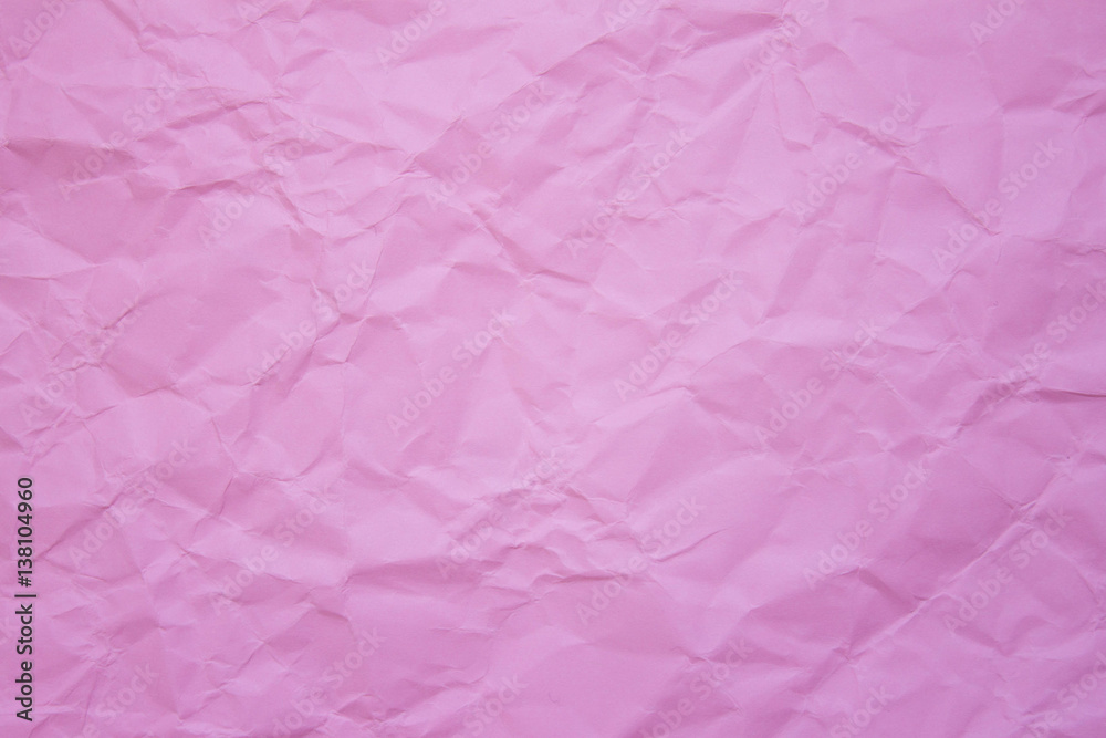 Fototapeta premium Crumpled recycle pink paper background.