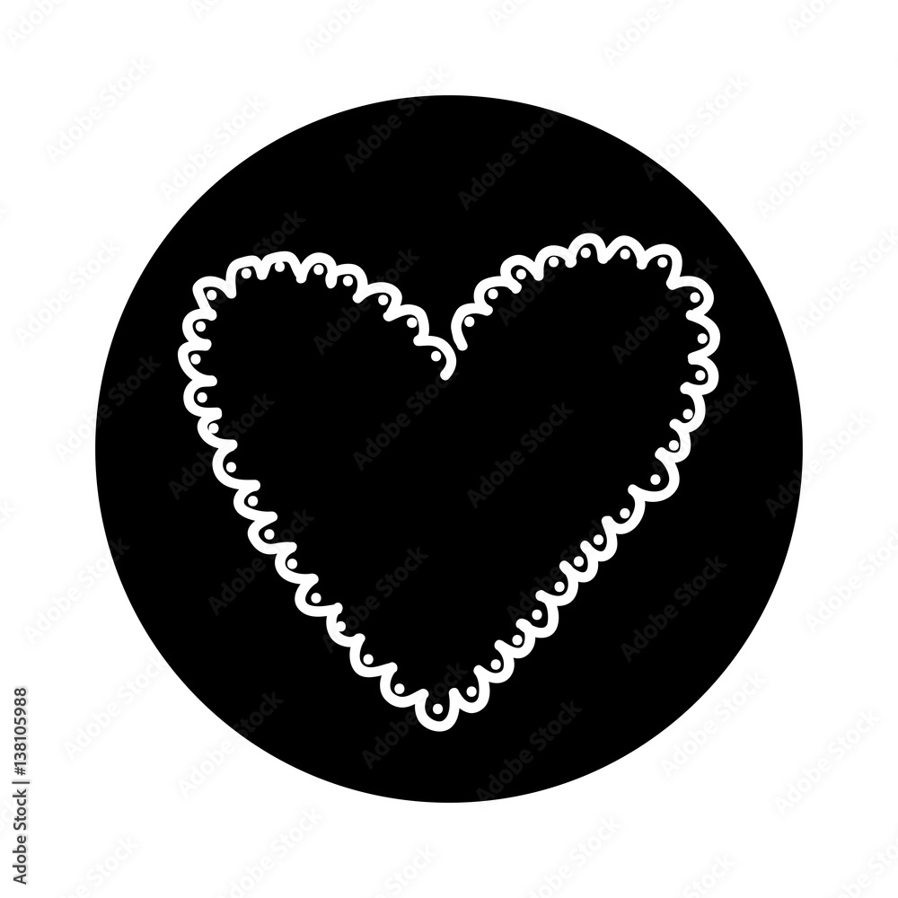Obraz premium heart love card icon vector illustration design