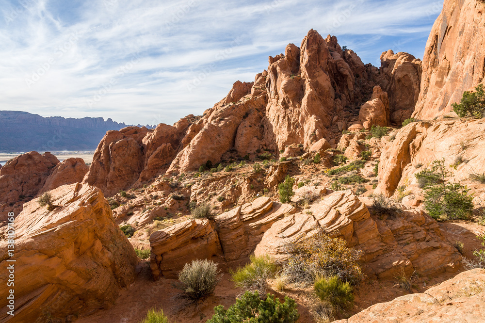 Fototapeta premium Rocks near Ken's Lake near Moab, UT, USA
