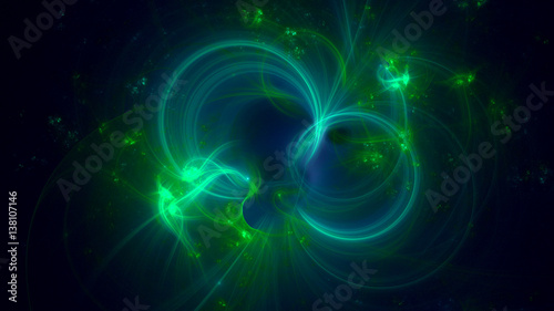 3D rendering abstract fractal light background