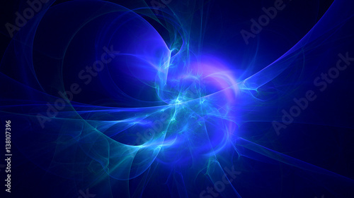 3D rendering abstract fractal light background