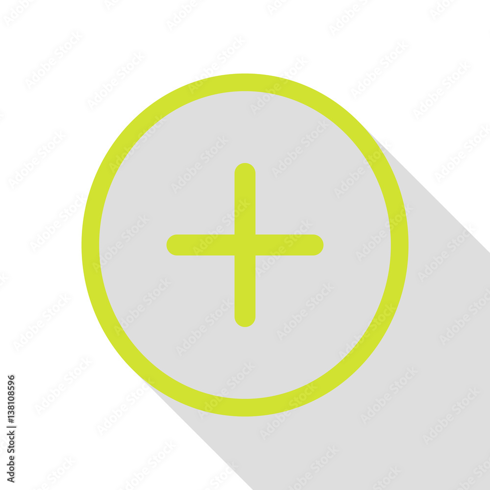 Positive symbol plus sign. Pear icon with flat style shadow path. Positive symbol plus sign. Pear icon with flat style shadow path.