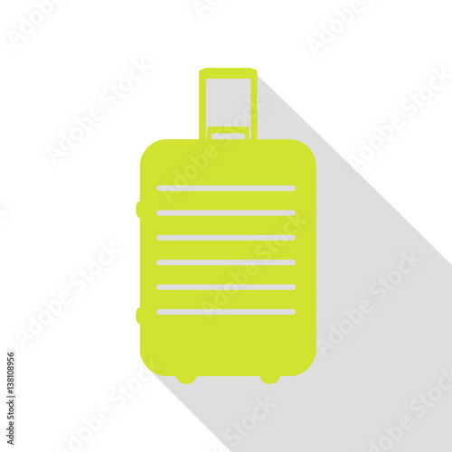 Baggage sign illustration. Pear icon with flat style shadow path.