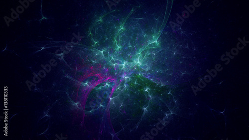  3D rendering abstract fractal light background