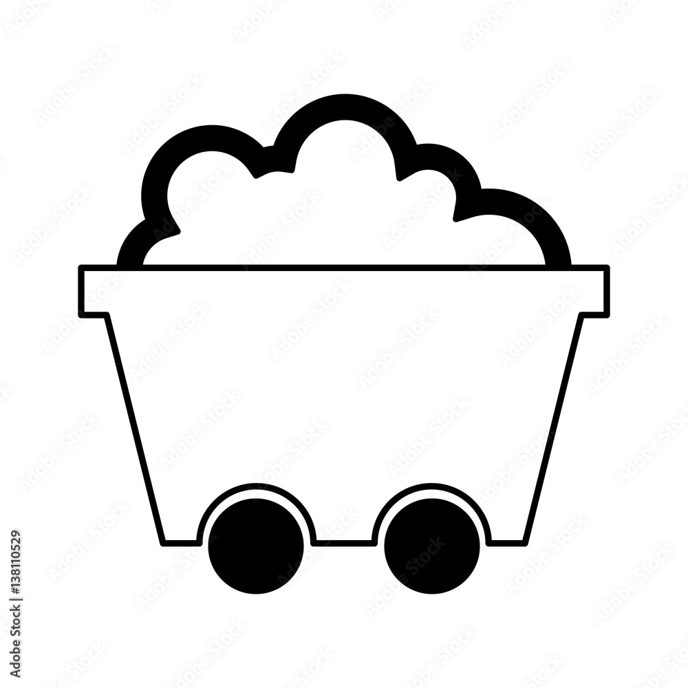 mining wagon isolated icon vector illustration design mining wagon isolated icon vector illustration design