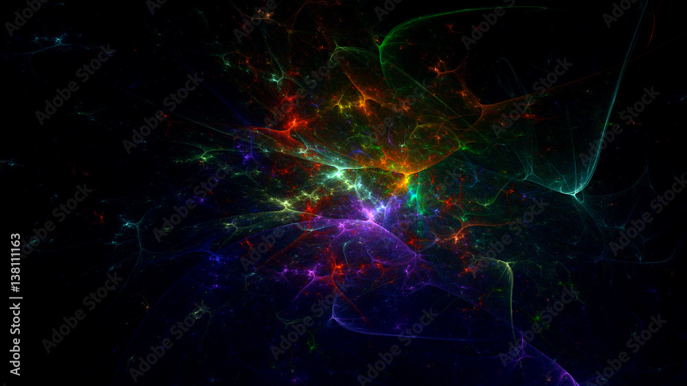3D rendering abstract fractal light background 3D rendering abstract fractal light background