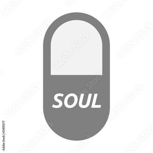 Isolated pill with    the text SOUL