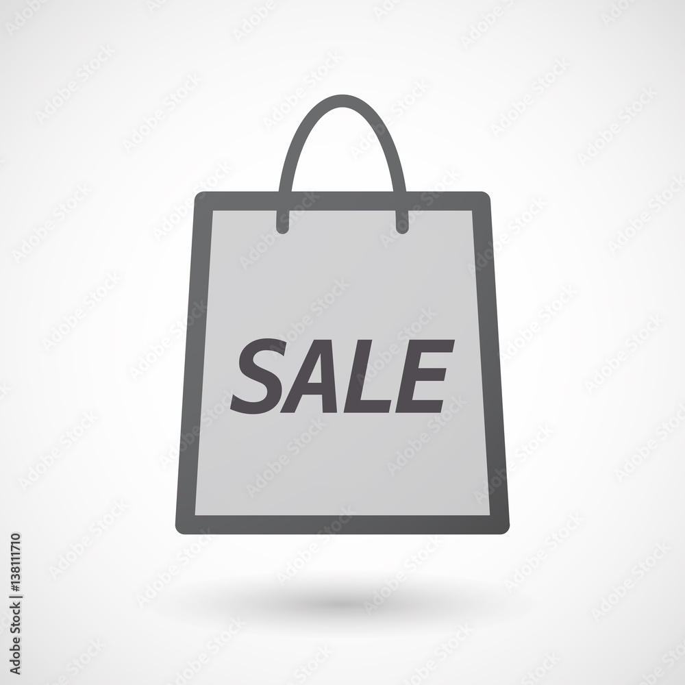 Isolated shopping bag with the text SALE Isolated shopping bag with the text SALE