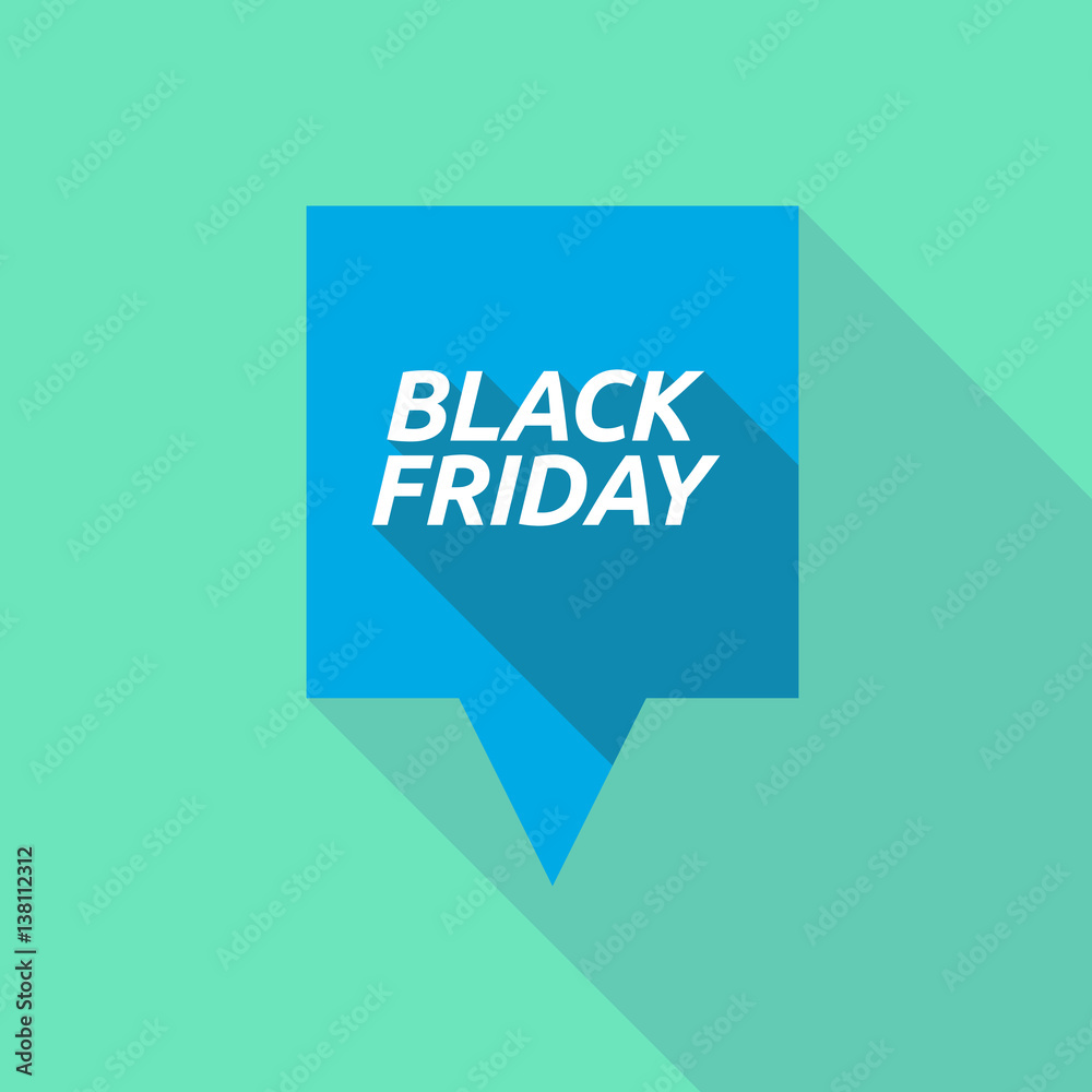 Long shadow tooltip with the text BLACK FRIDAY Long shadow tooltip with the text BLACK FRIDAY