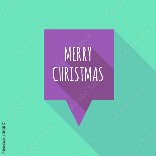 Long shadow tooltip with    the text MERRY CHRISTMAS