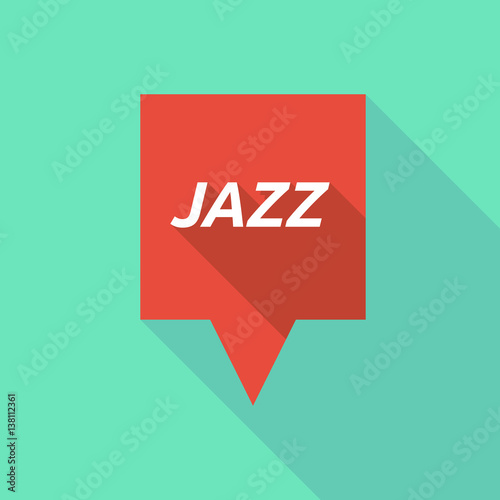 Long shadow tooltip with    the text JAZZ