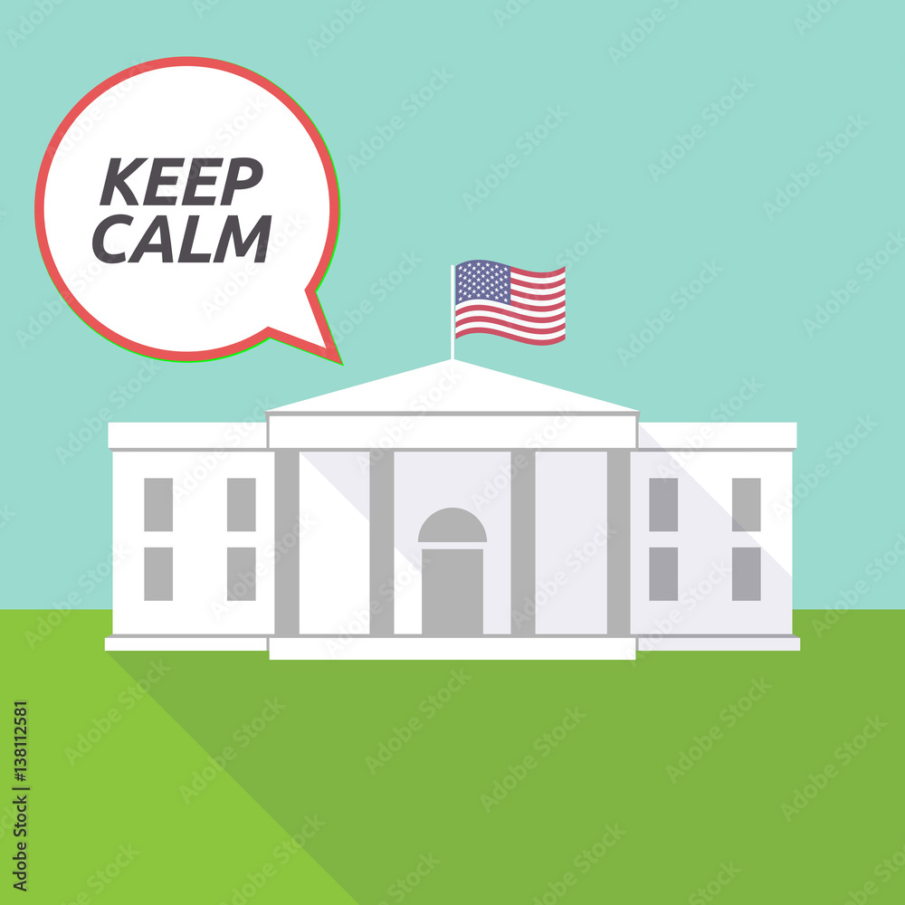 Fototapeta premium The White House with the text KEEP CALM