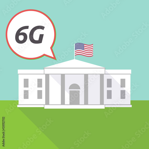 The White House with    the text 6G