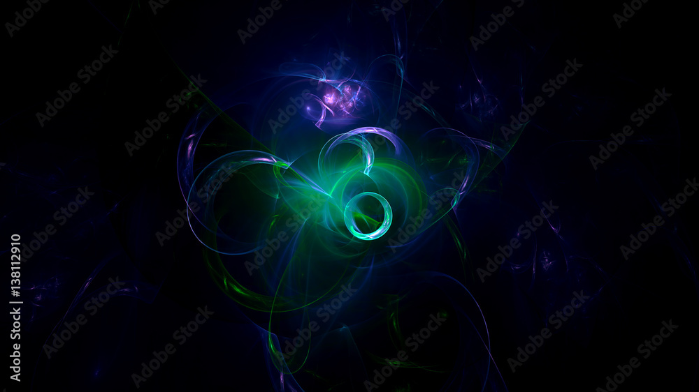 Obraz premium 3D rendering abstract fractal light background