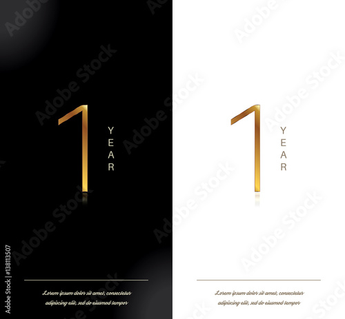 1st anniversary decorated greeting card template.