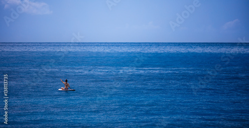 paddleboarding in ocean © jdross75