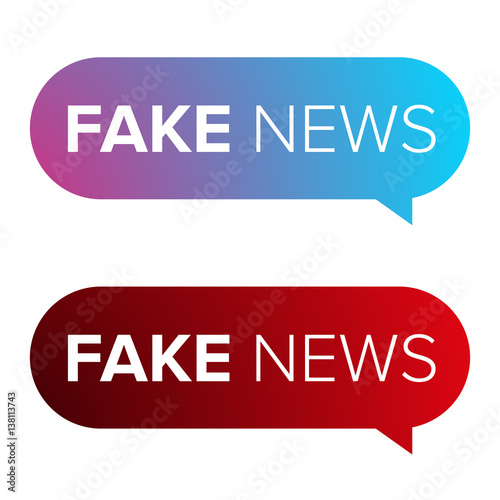 Fake News Warning speech bubble