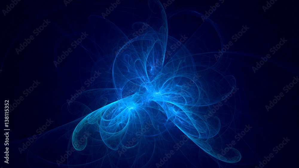 3D rendering abstract fractal light background