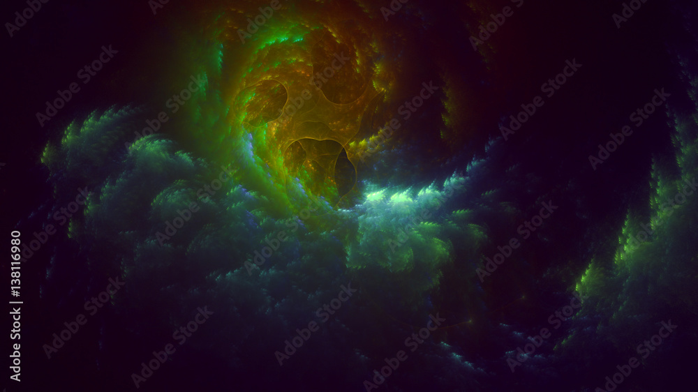 3D rendering abstract fractal light background 3D rendering abstract fractal light background