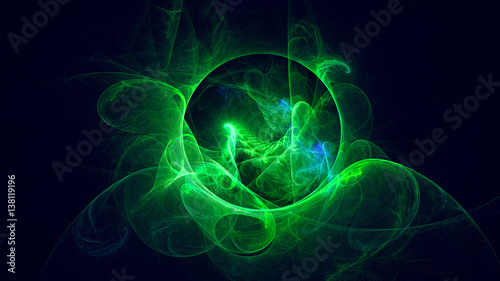 3D rendering abstract fractal light background