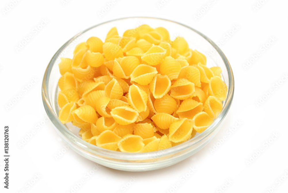 Bowl of Dried Shell Pasta Bowl of Dried Shell Pasta