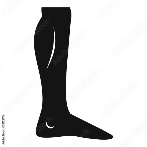 Human leg icon  simple style