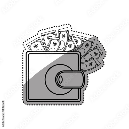 Billets of money icon vector illustration graphic design