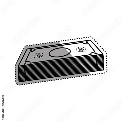 Billets of money icon vector illustration graphic design