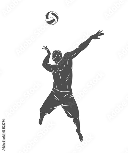 Abstract volleyball player