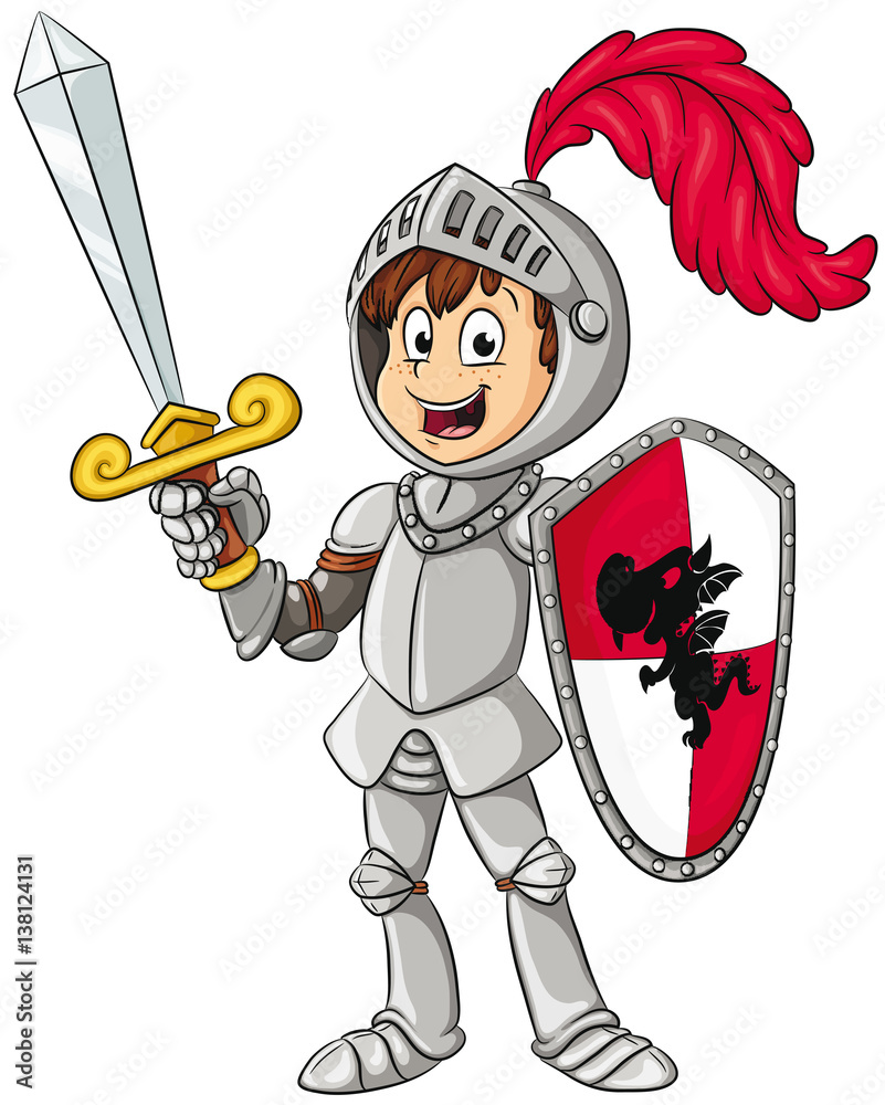 Ritter Bild Ritter Schild Mit L wen Und Burg Wappen 