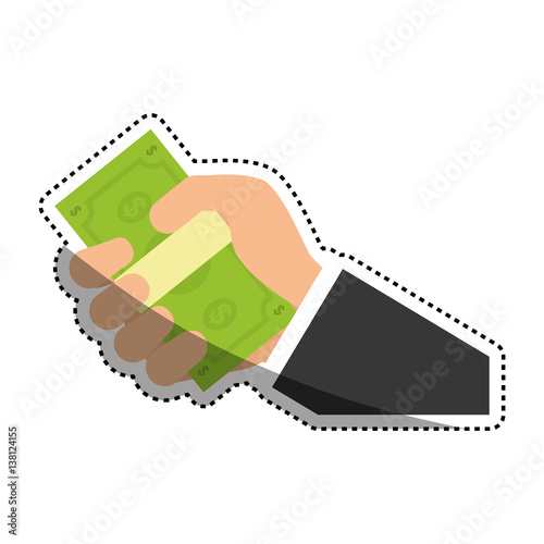 Billets of money icon vector illustration graphic design