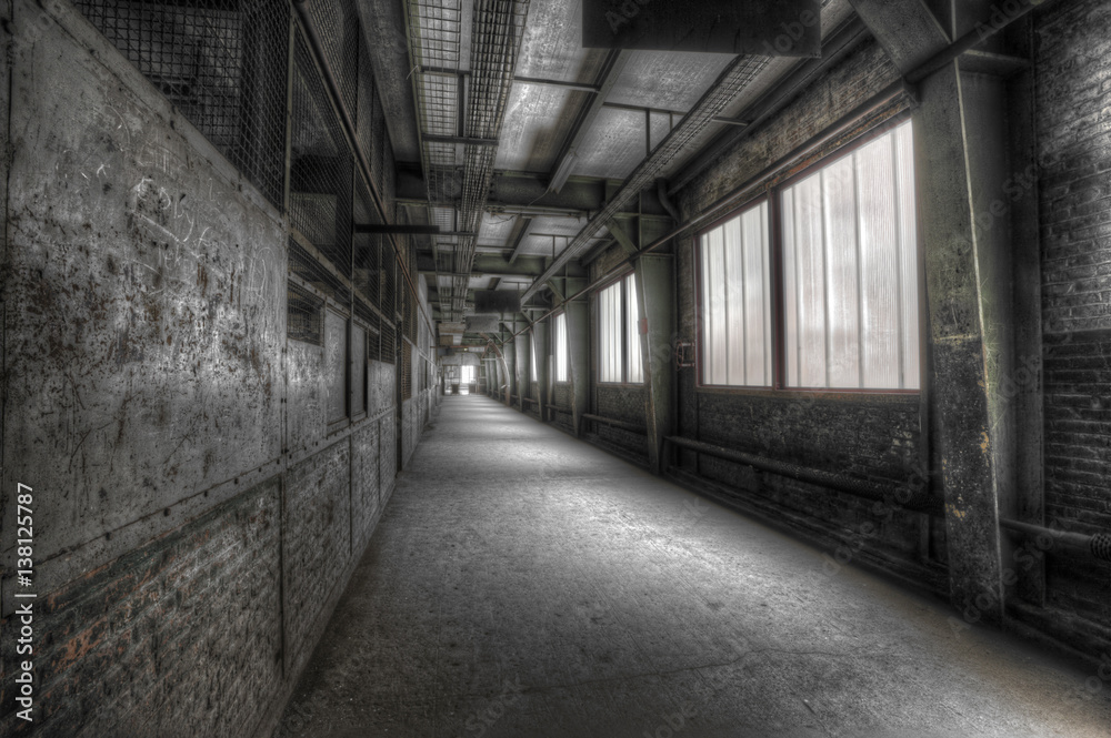 Corridor at old industrial building