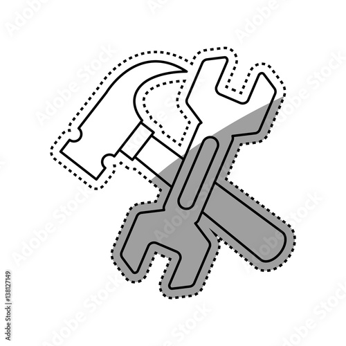 Construction tools symbol icon vector illustration graphic design